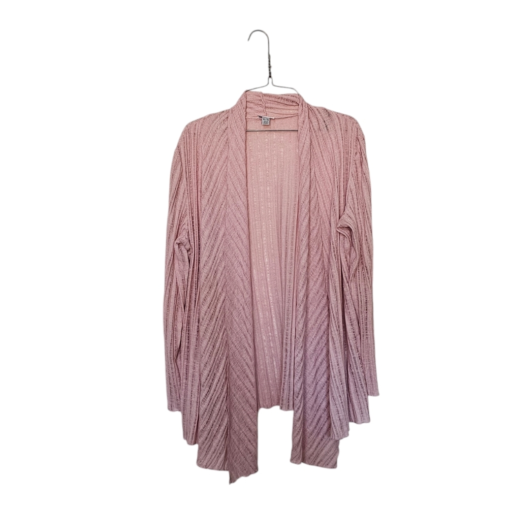Conrad C Pink Lightweight Open Front Cardigan XL